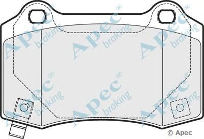 APEC BRAKING pad1688 -  Комплект тормозных колодок, дисковый тормоз